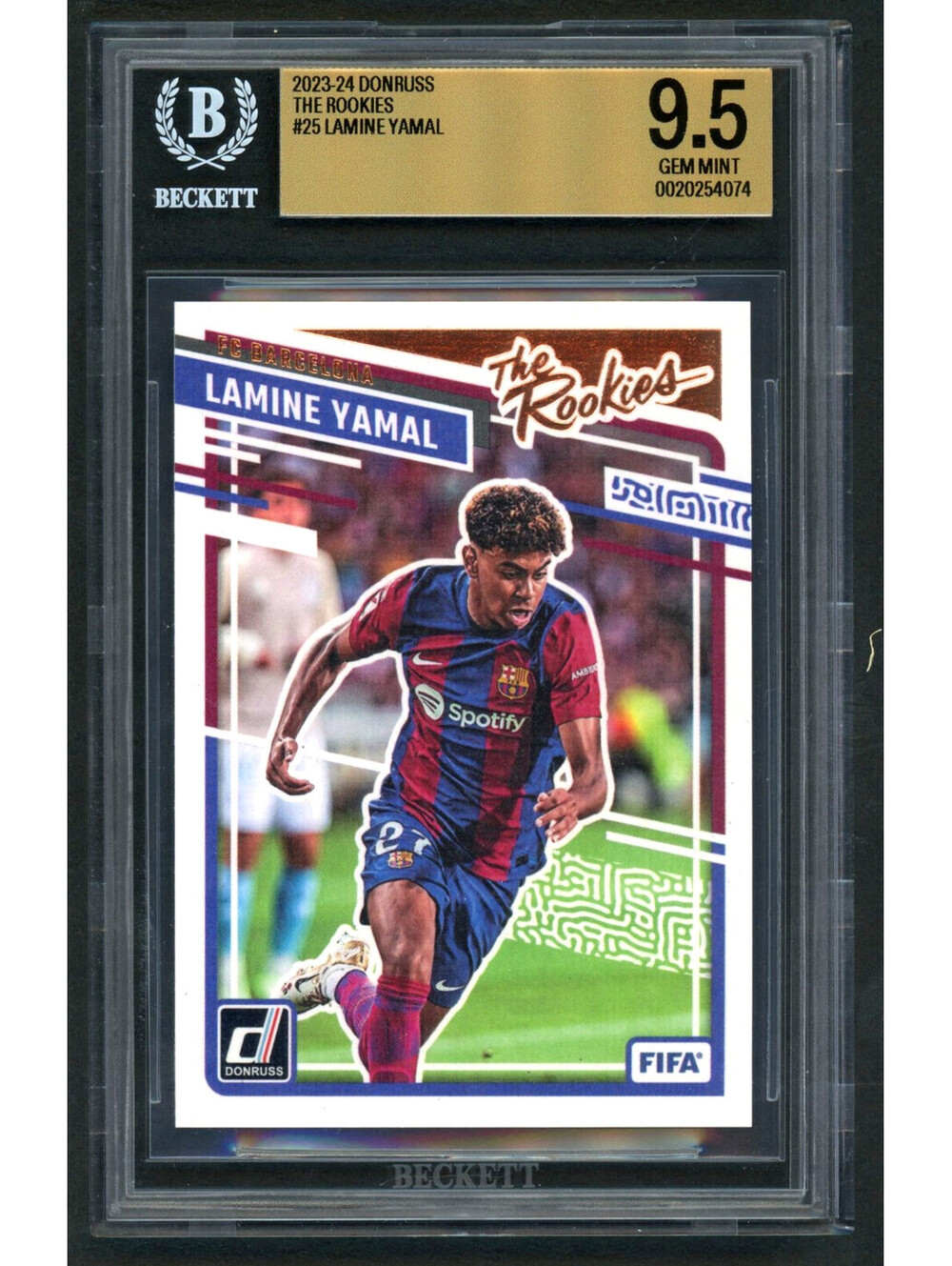 2023-24 Panini Donruss FIFA the Rookies Lamine Yamal #25 (RC) BGS 9.5 Gem Mint